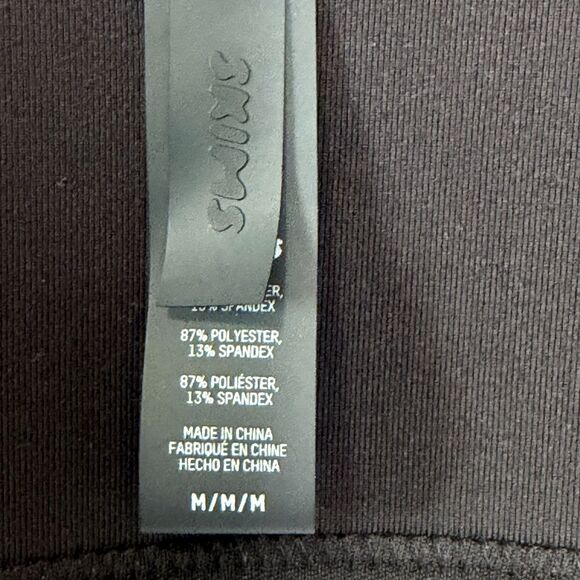 SKIMS Rubberized Scuba Swim Scoop Neck Bikini Top Black Women's M - Picture 6 of 16